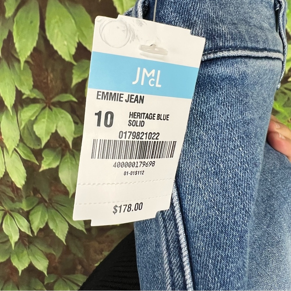 NWT J. MCLAUGHLIN Distressed High Waist Emmie Heritage Blue Jeans, 10 - Picture 13 of 13